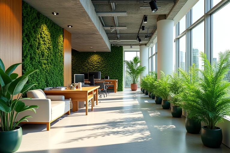 Corporate office with biophilic design elements
